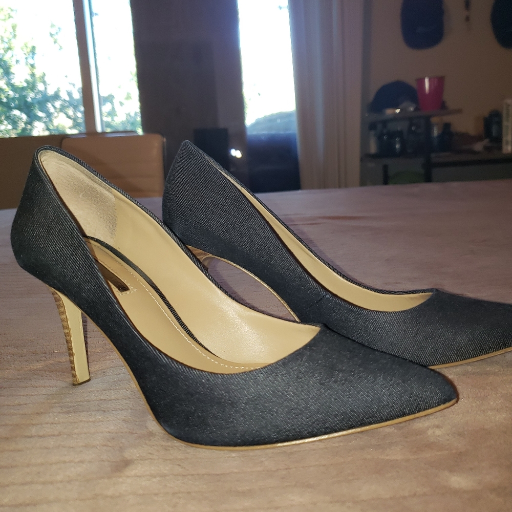 Denim blue heels
